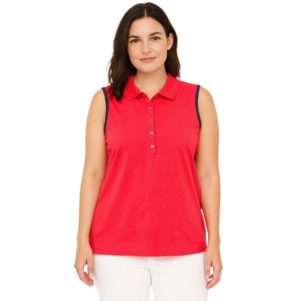 NIKE GOLF Women’s‎ Red Dri-FIT Sleeveless Polo Top Size M